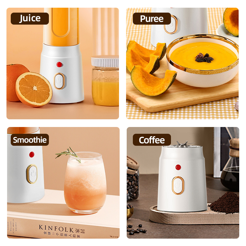 450ml 휴대용 블렌더, 10개의 칼날, USB 충전 - Portable Blender Usb Rechargeable 리뷰 및 가격